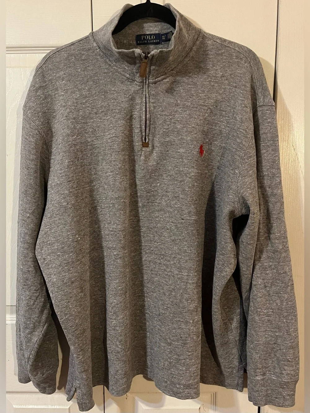 Polo Ralph Lauren Men’s Quarter Zip Pullover Grey Size XL